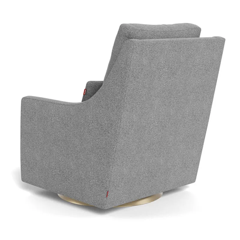 Fauteuil Berçant et Pivotant Vera - Pepper Gris / Or