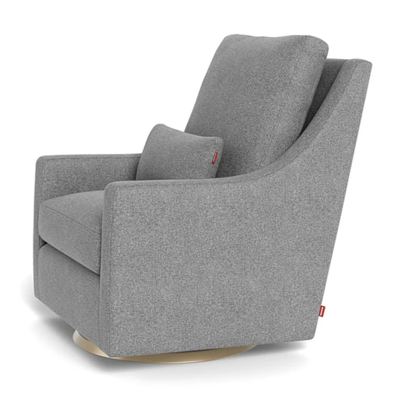 Fauteuil Berçant et Pivotant Vera - Pepper Gris / Or