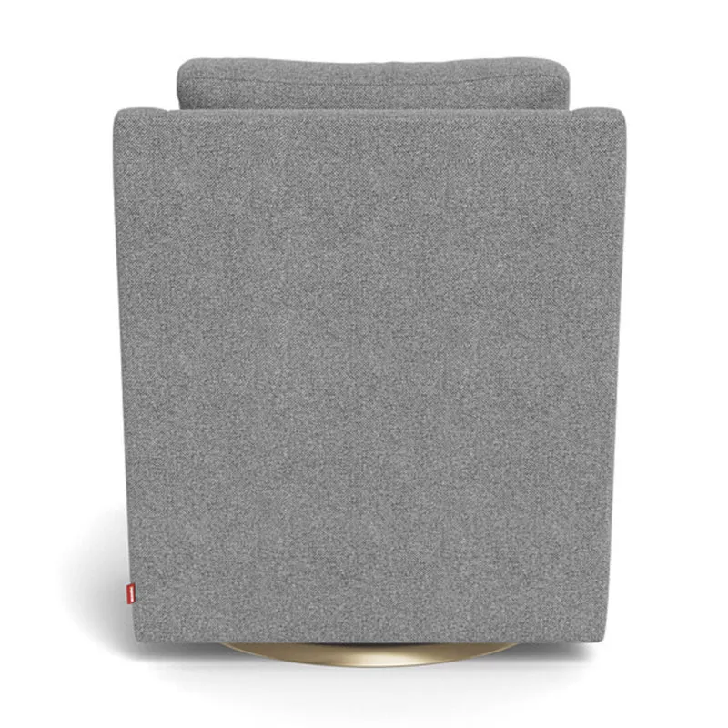 Fauteuil Berçant et Pivotant Vera - Pepper Gris / Or