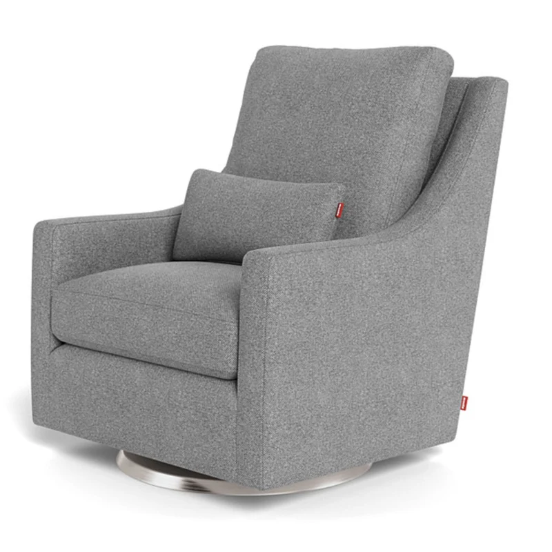 Fauteuil Berçant et Pivotant Vera - Pepper Gris / Argent