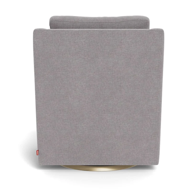 Fauteuil Berçant et Pivotant Vera - Pebble Gris / Or