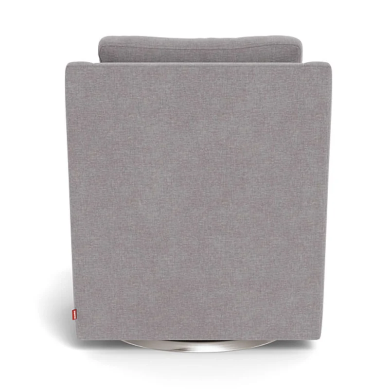 Fauteuil Berçant et Pivotant Vera - Pebble Gris / Argent