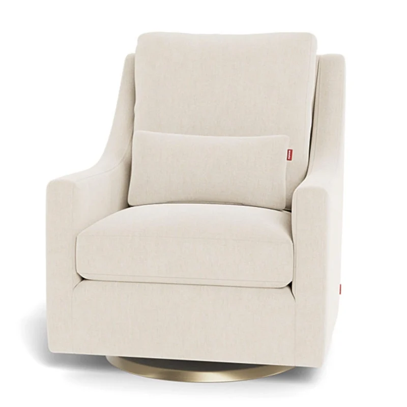Fauteuil Berçant et Pivotant Vera - Dune / Or