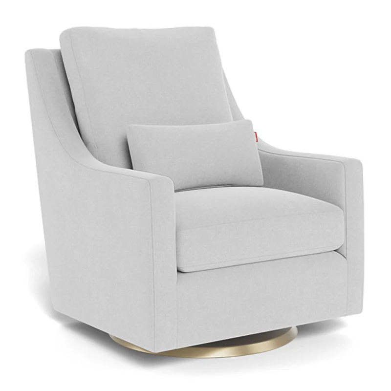 Fauteuil Berçant et Pivotant Vera - Ash / Or