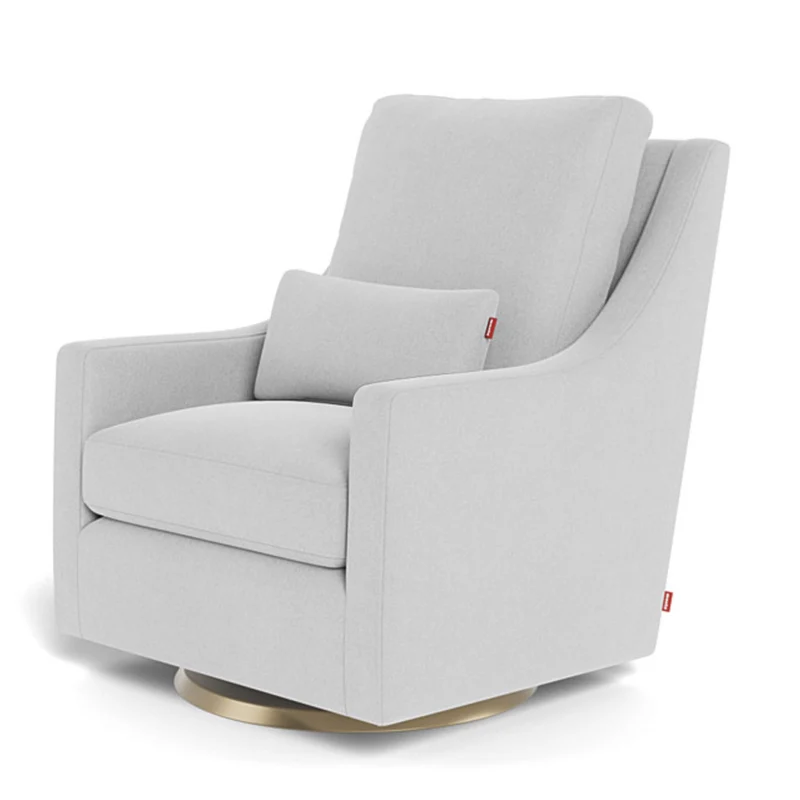 Fauteuil Berçant et Pivotant Vera - Ash / Or