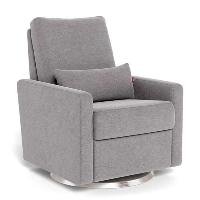 Fauteuil Berçant, Pivotant et Inclinable Matera - Pebble / Argent