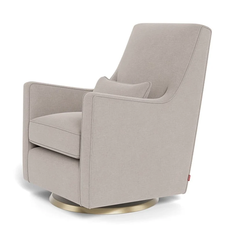 Fauteuil Berçant et Pivotant Luca - Sand / Or