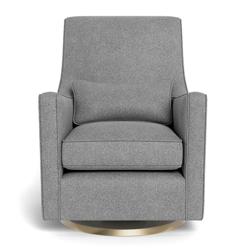 Fauteuil Berçant et Pivotant Luca - Pepper Gris / Or