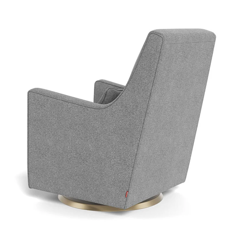 Fauteuil Berçant et Pivotant Luca - Pepper Gris / Or