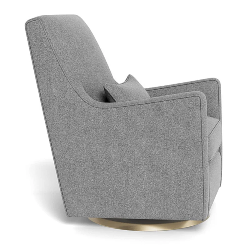 Fauteuil Berçant et Pivotant Luca - Pepper Gris / Or
