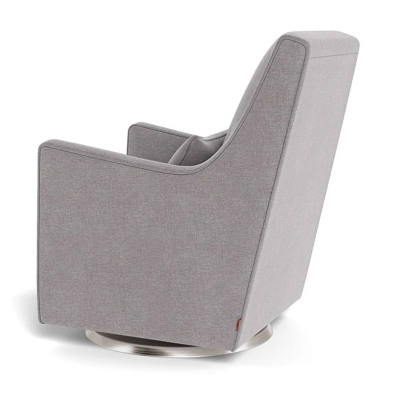 Fauteuil Berçant et Pivotant Luca - Pebble Gris / Argent