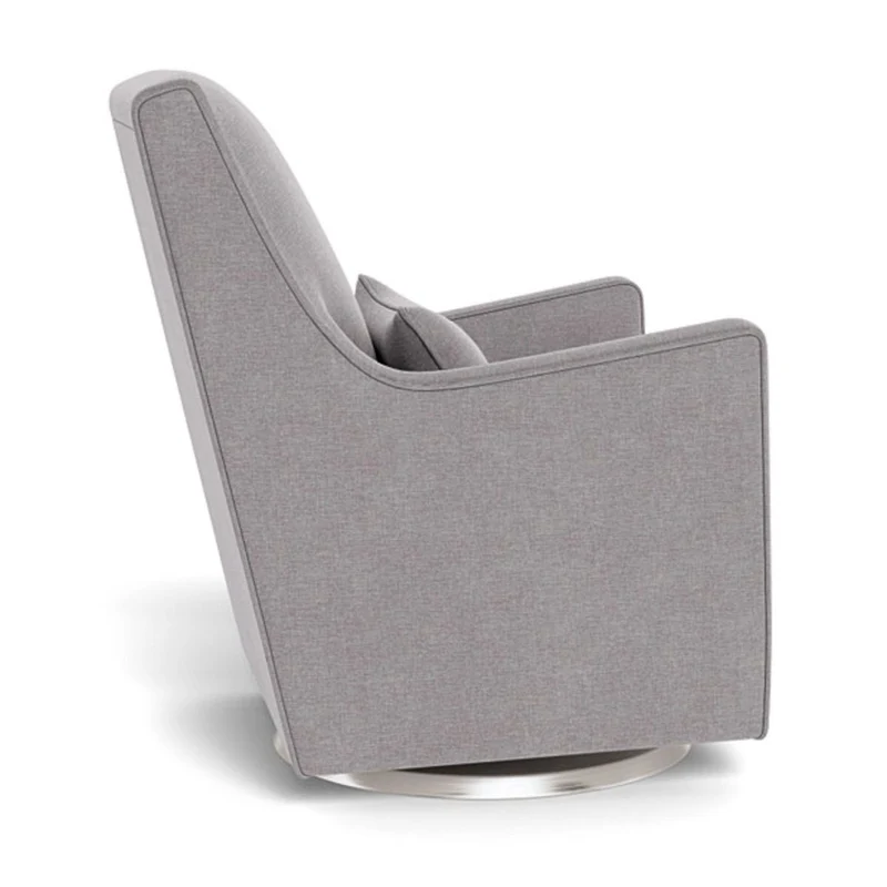 Fauteuil Berçant et Pivotant Luca - Pebble Gris / Argent