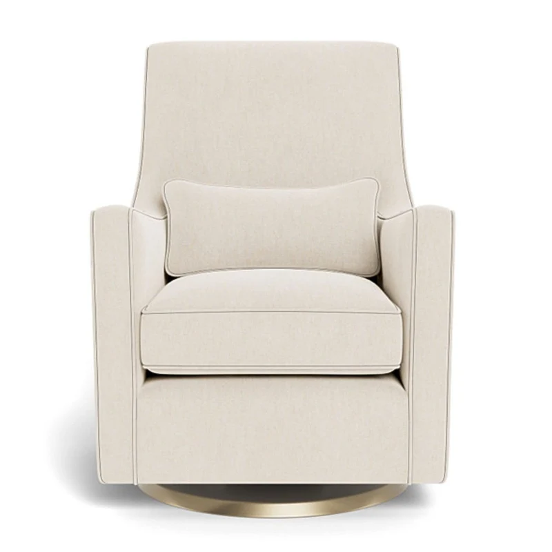 Fauteuil Berçant et Pivotant Luca - Dune / Or