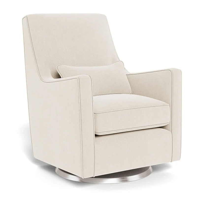 Fauteuil Berçant et Pivotant Luca - Dune / Argent