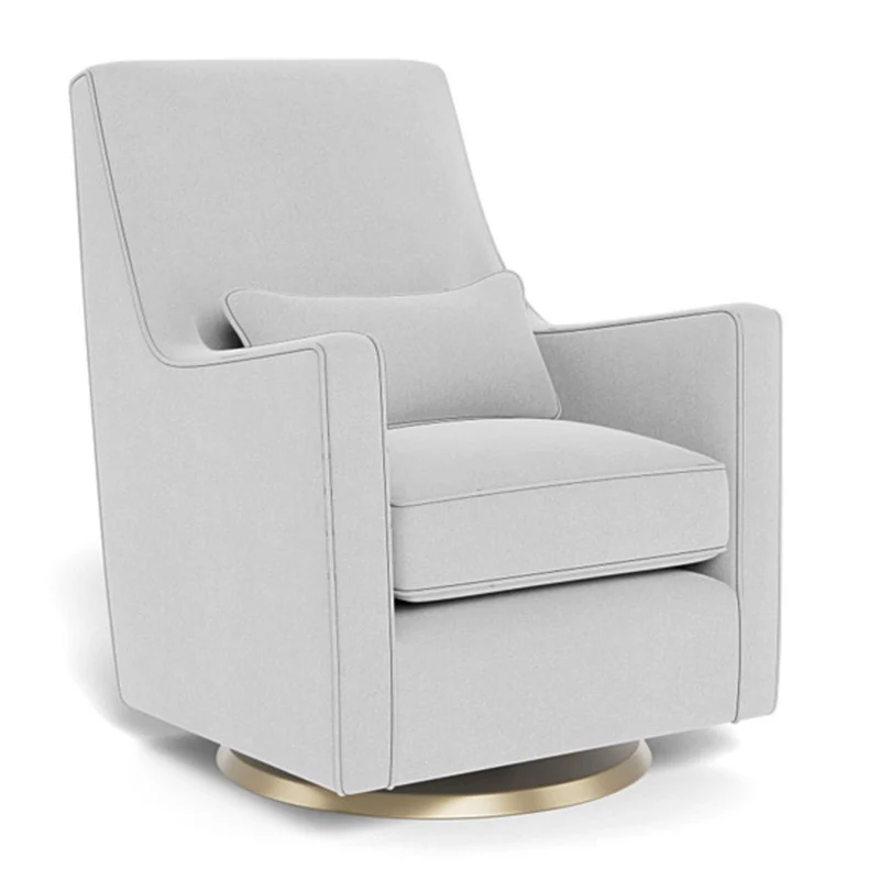Fauteuil Berçant et Pivotant Luca - Ash / Or