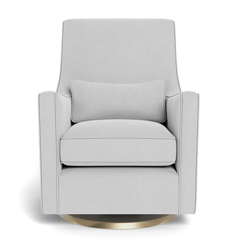Fauteuil Berçant et Pivotant Luca - Ash / Or