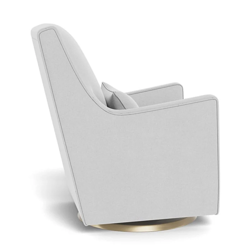 Fauteuil Berçant et Pivotant Luca - Ash / Or