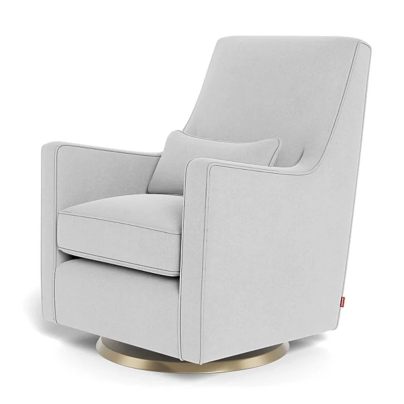 Fauteuil Berçant et Pivotant Luca - Ash / Or