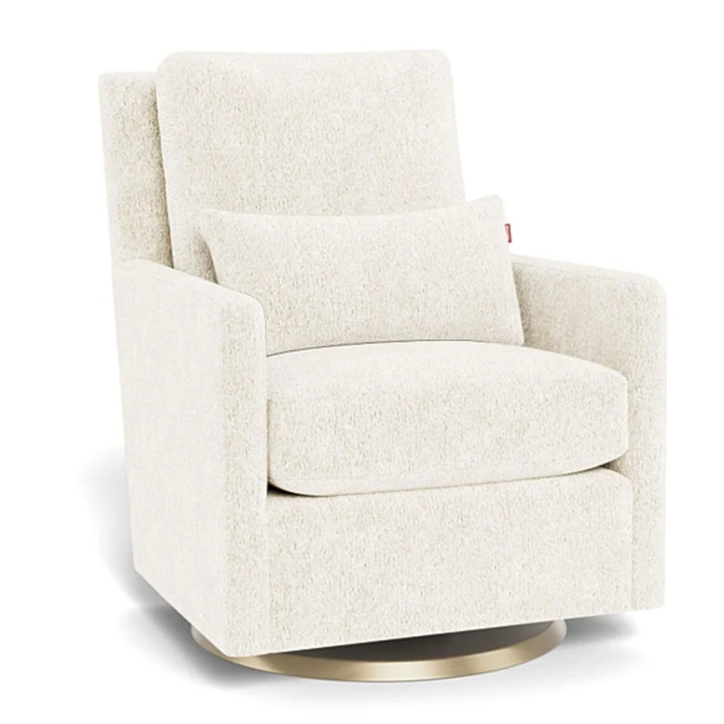 Fauteuil Berçant et Pivotant Como - Sherpa / Or