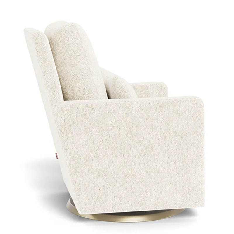 Fauteuil Berçant et Pivotant Como - Sherpa / Or