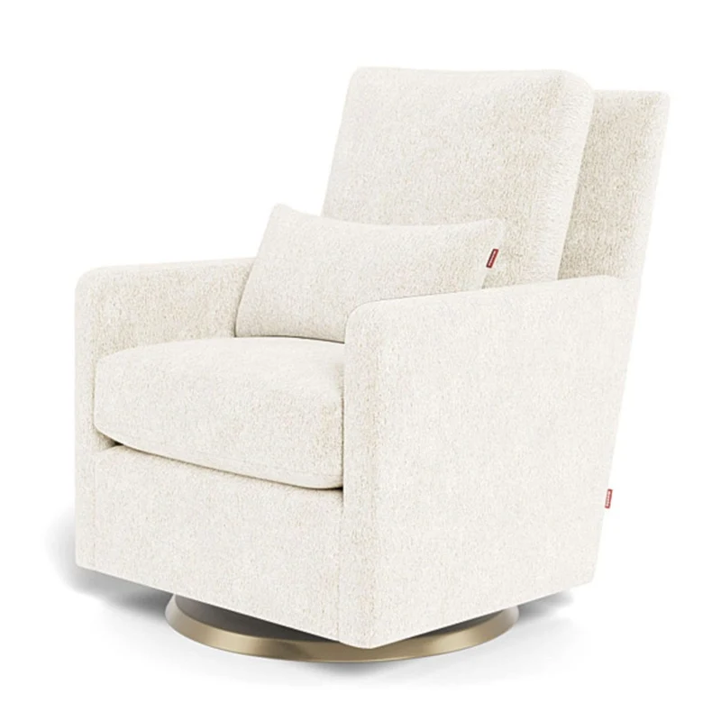 Fauteuil Berçant et Pivotant Como - Sherpa / Or