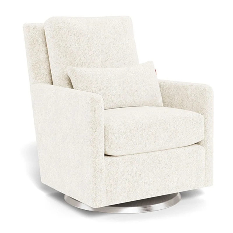 Fauteuil Berçant et Pivotant Como - Sherpa / Argent