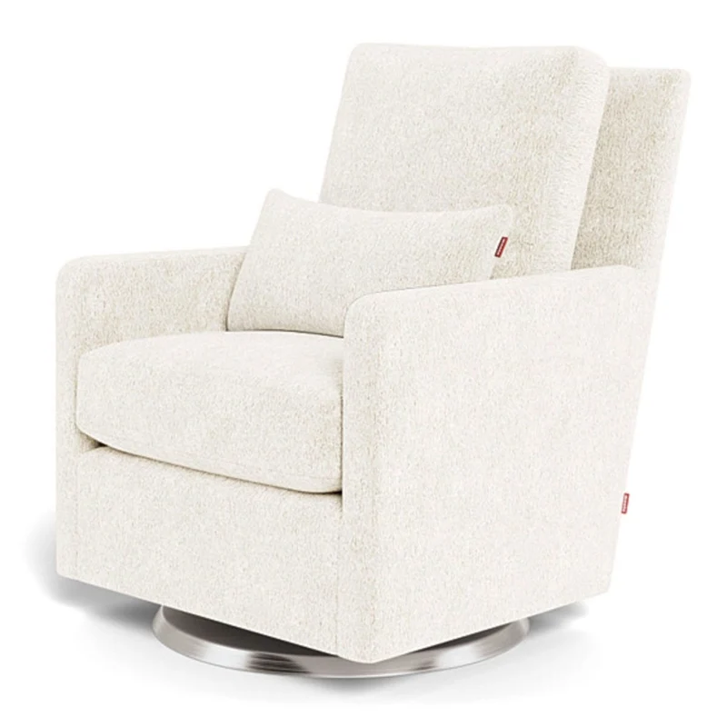 Fauteuil Berçant et Pivotant Como - Sherpa / Argent