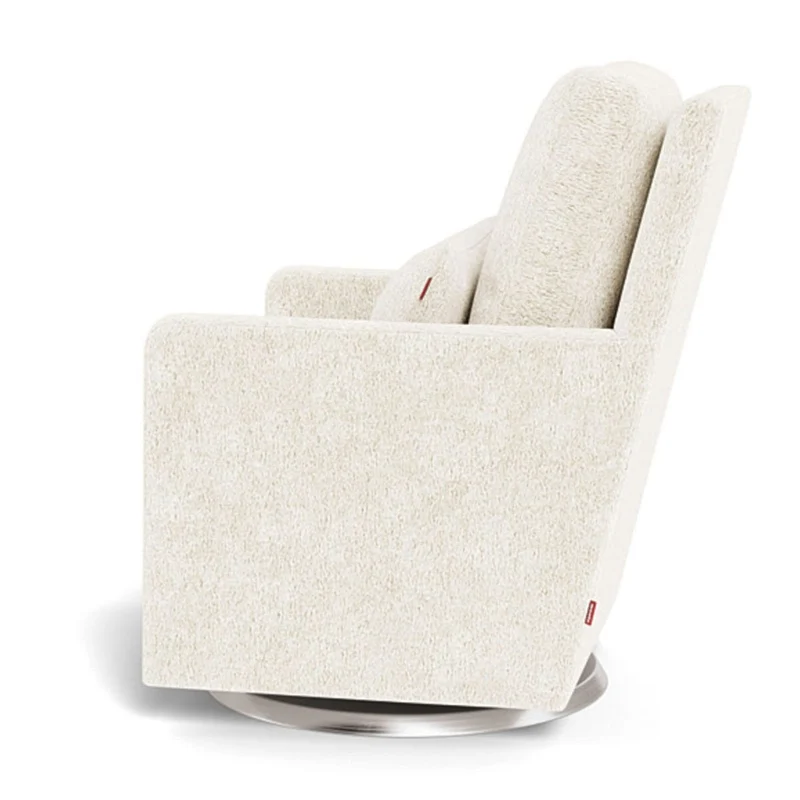 Fauteuil Berçant et Pivotant Como - Sherpa / Argent
