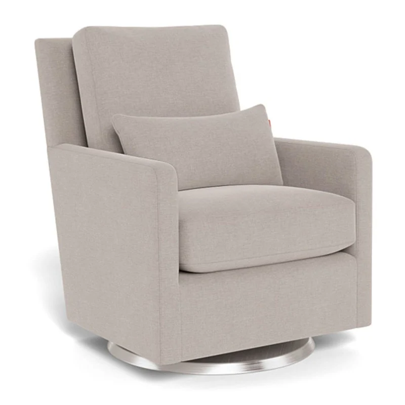 Fauteuil Berçant et Pivotant Como - Sand / Argent