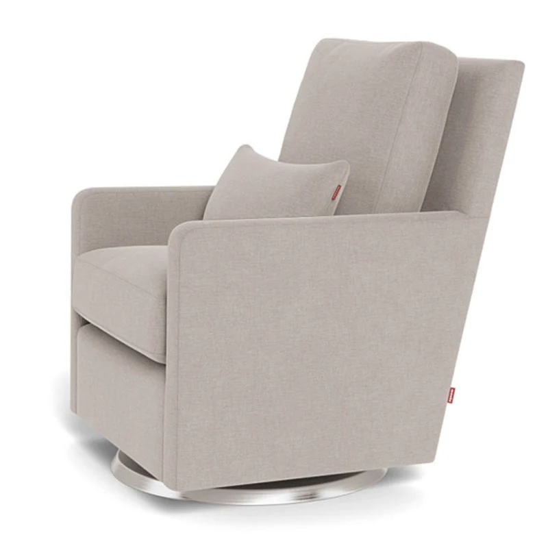 Fauteuil Berçant et Pivotant Como - Sand / Argent
