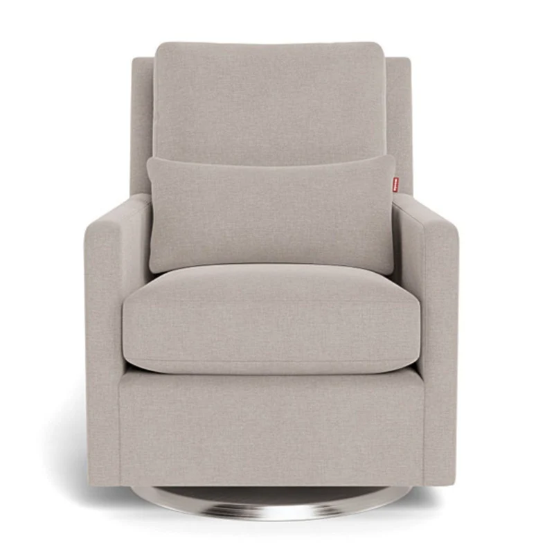 Fauteuil Berçant et Pivotant Como - Sand / Argent