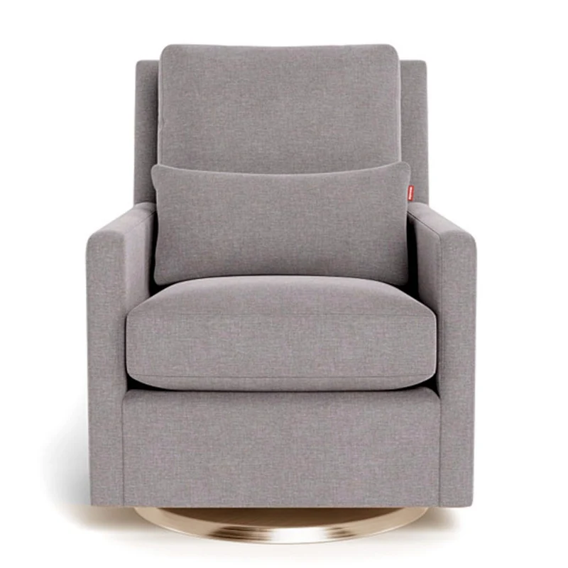 Fauteuil Berçant et Pivotant Como - Pepper Gris / Or