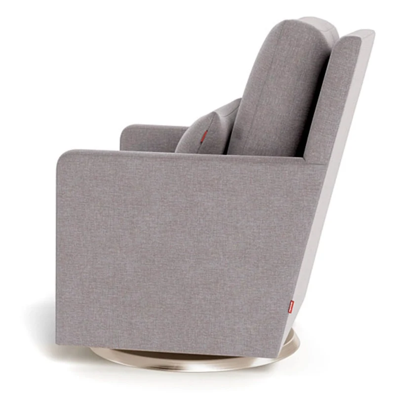 Fauteuil Berçant et Pivotant Como - Pepper Gris / Or