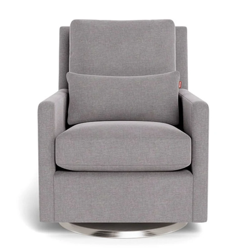Fauteuil Berçant et Pivotant Como - Pepper Gris / Argent