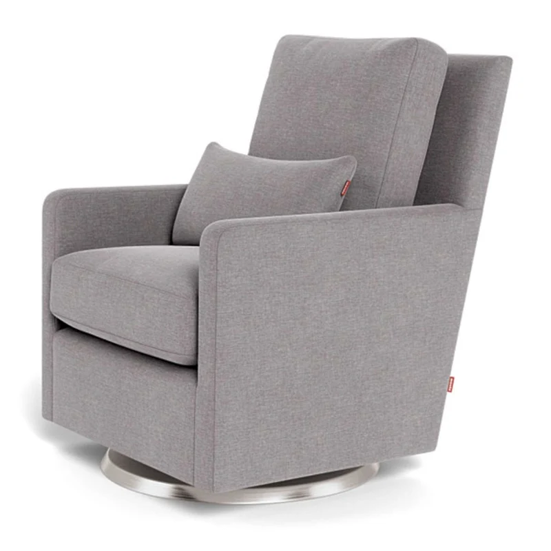 Fauteuil Berçant et Pivotant Como - Pepper Gris / Argent