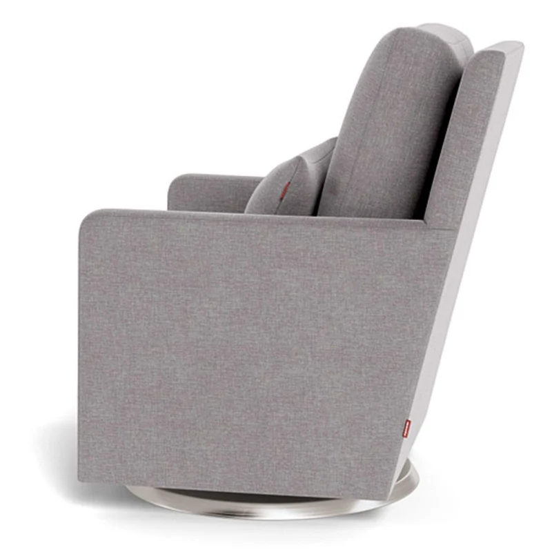 Fauteuil Berçant et Pivotant Como - Pepper Gris / Argent