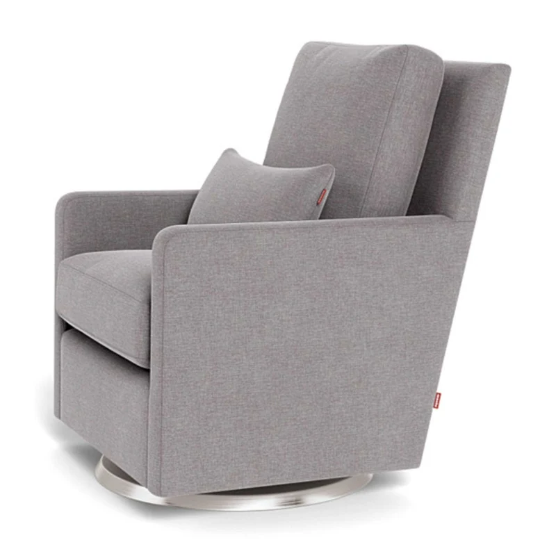 Fauteuil Berçant et Pivotant Como - Pebble Gris / Argent