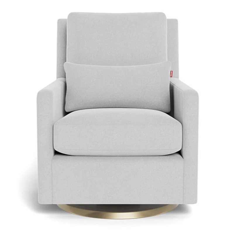 Fauteuil Berçant et Pivotant Como - Ash / Or