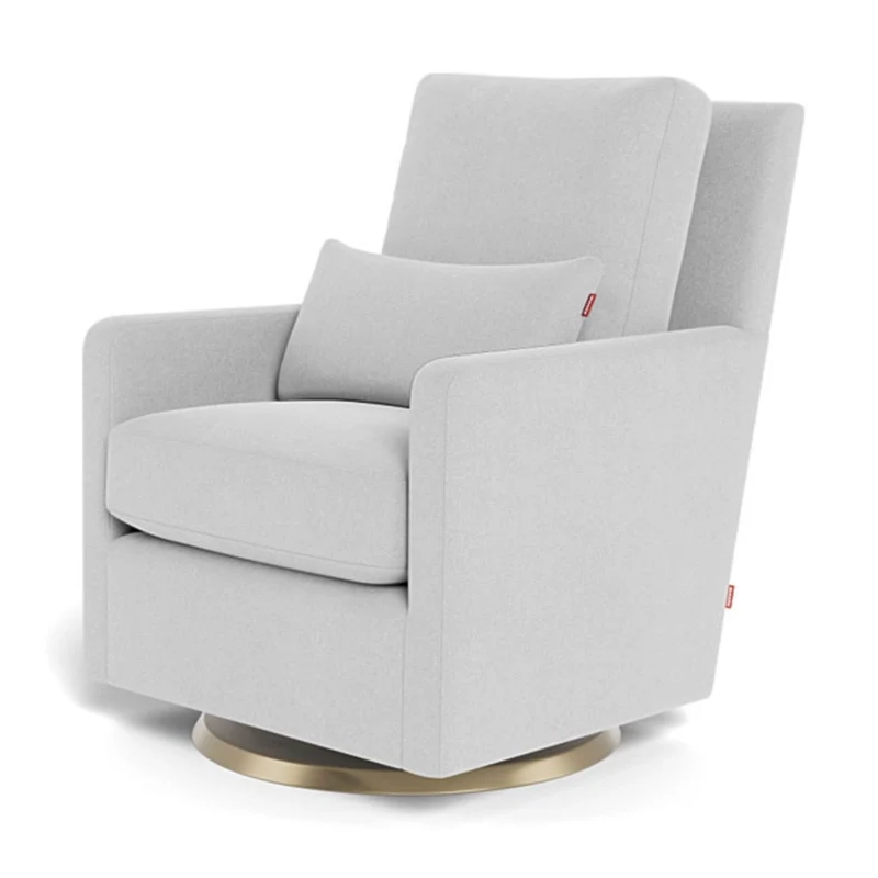 Fauteuil Berçant et Pivotant Como - Ash / Or