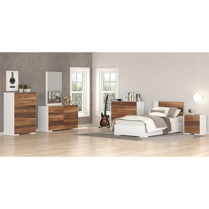Commode 3 Tiroirs - Blanc Noyer