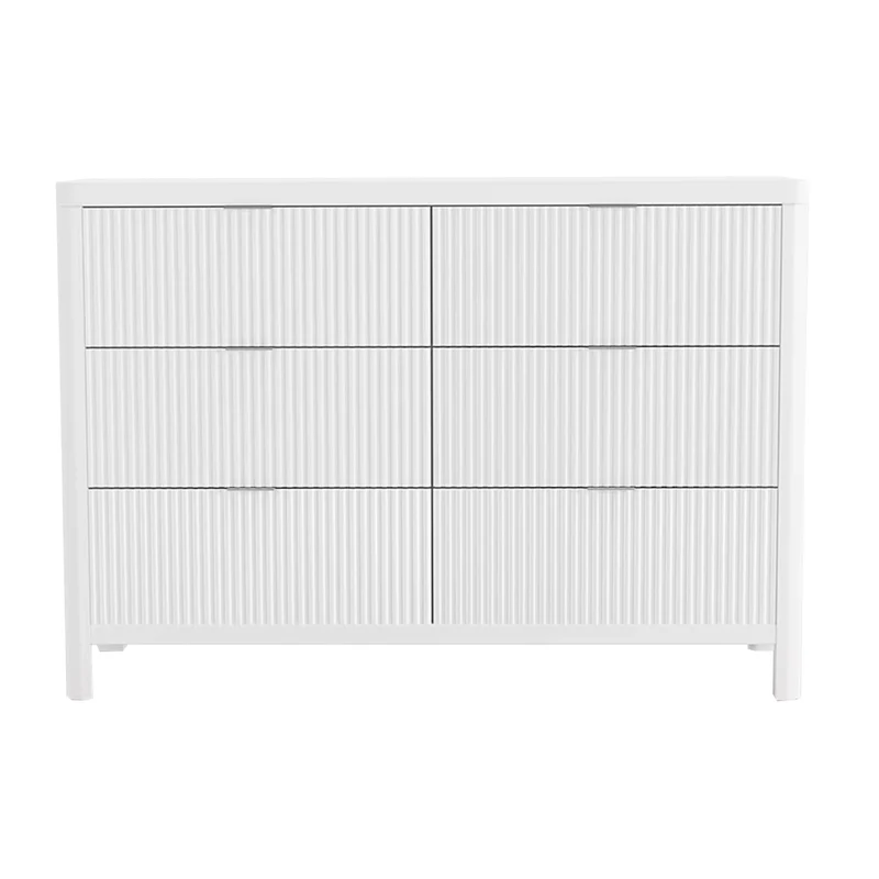 Commode 6 Tiroirs Milano - Blanc
