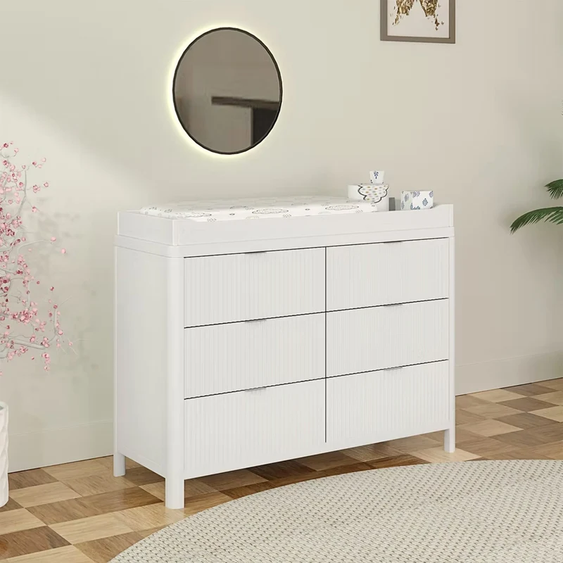 Commode 6 Tiroirs Milano - Blanc