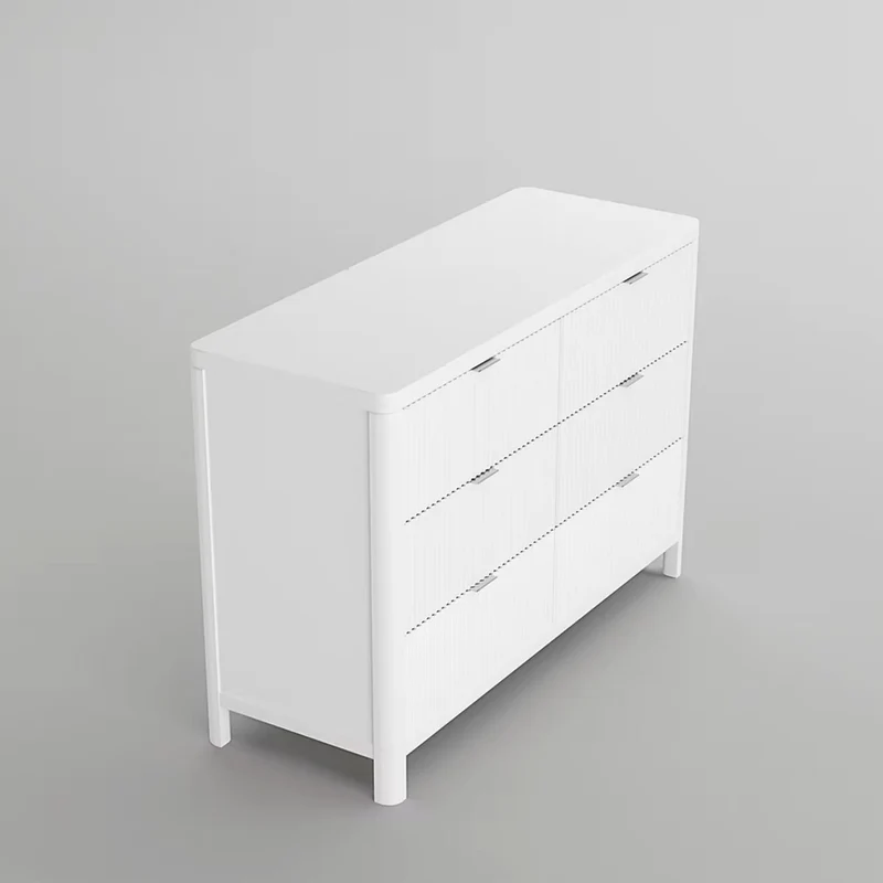 Commode 6 Tiroirs Milano - Blanc