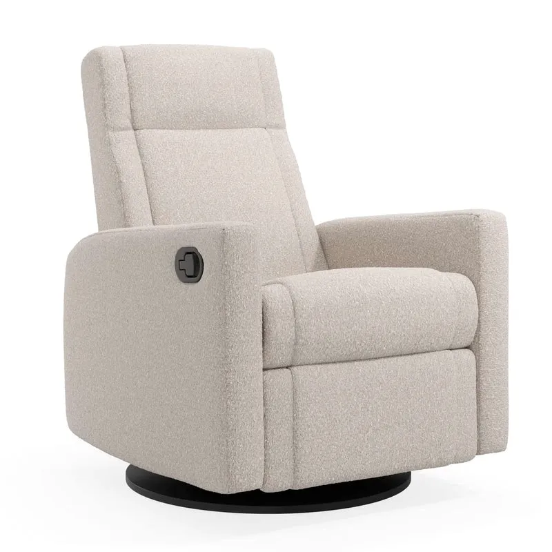 Fauteuil Berçant et Pivotant Nelly - Beyond Sheep Vanille / Noir