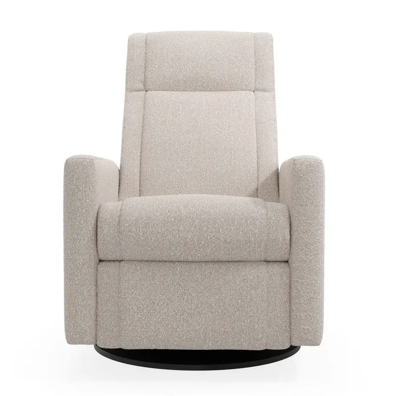 Fauteuil Berçant et Pivotant Nelly - Beyond Sheep Vanille / Noir