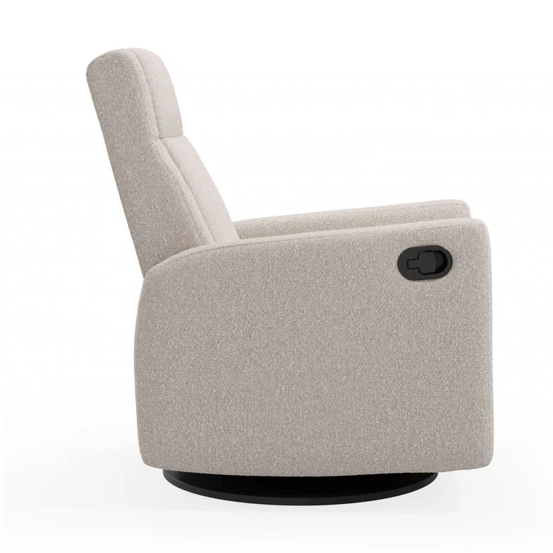 Fauteuil Berçant et Pivotant Nelly - Beyond Sheep Vanille / Noir