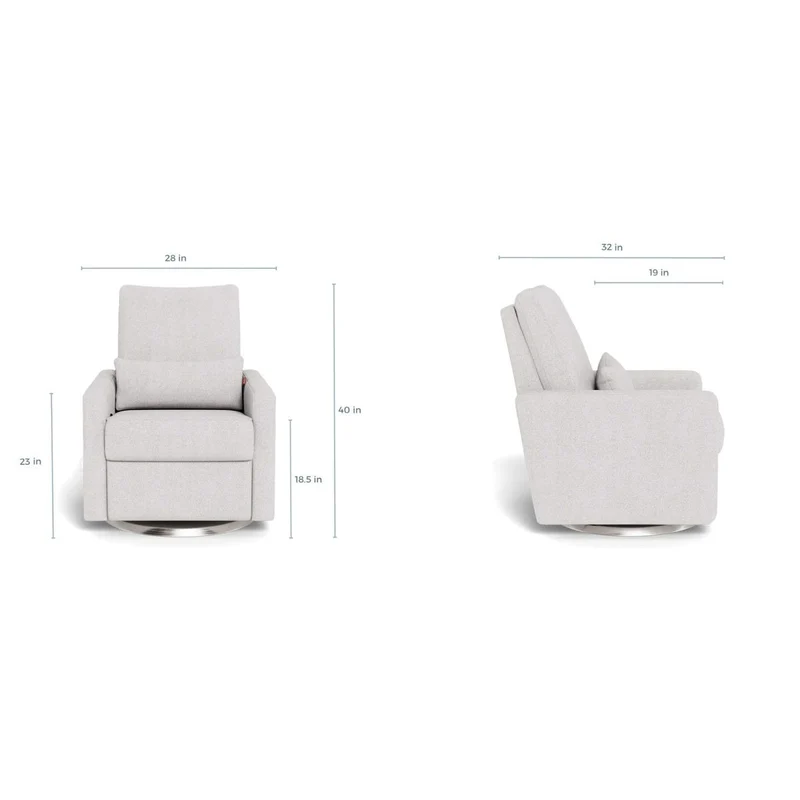 Fauteuil Berçant, Pivotant et Inclinable Matera - Dune / Argent