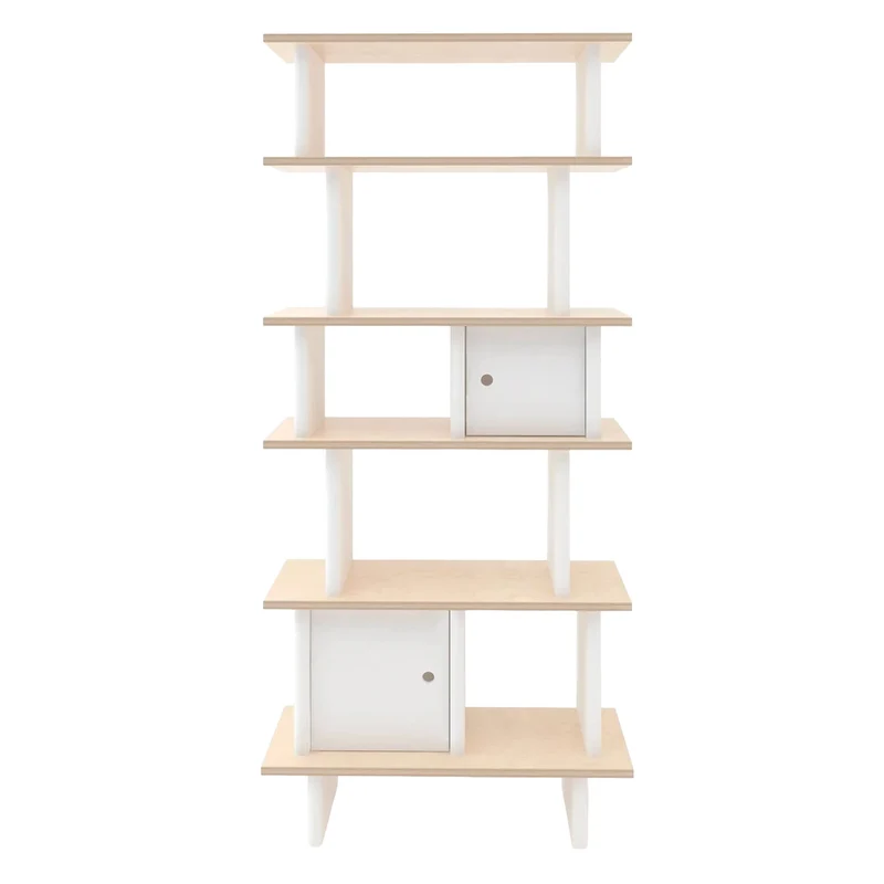 Bibliothèque Vertical - Naturel/ Blanc