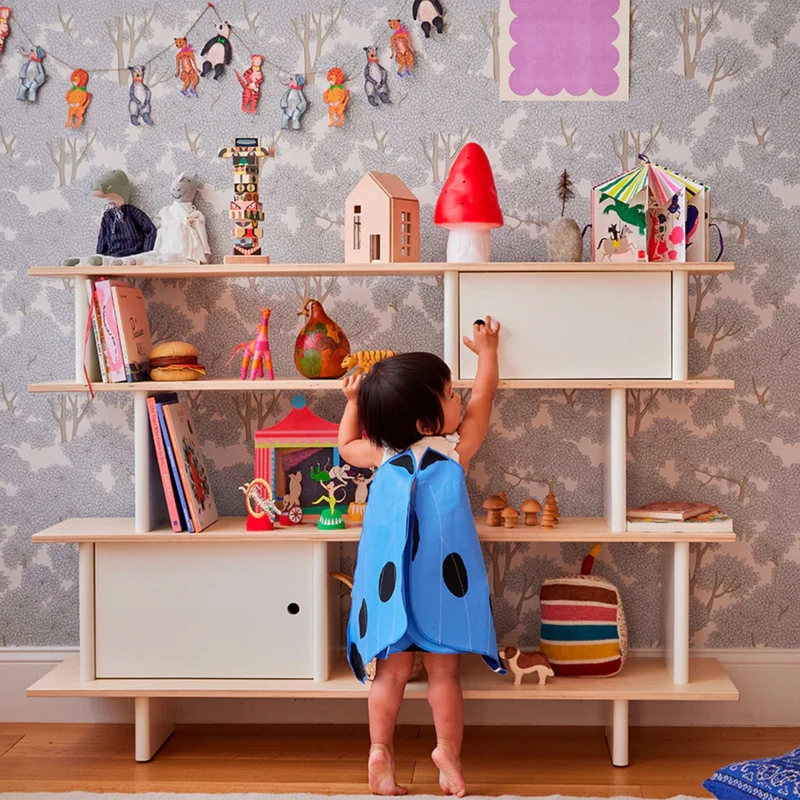 Bibliotheque Horizontal- Naturel/ Blanc