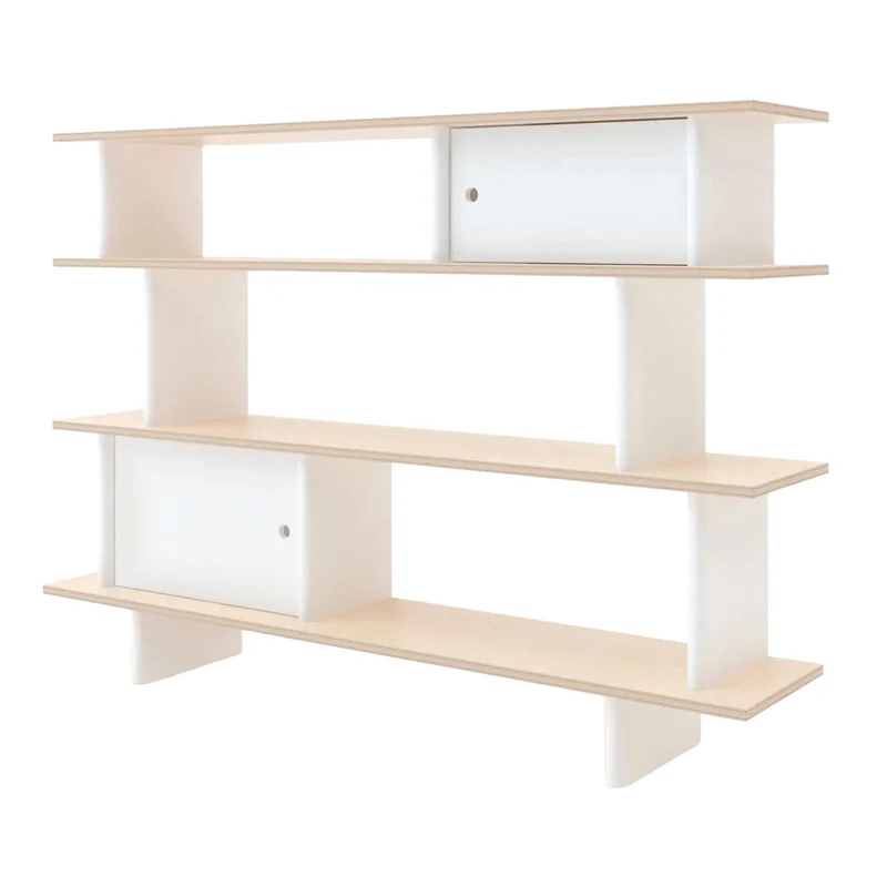 Bibliotheque Horizontal- Naturel/ Blanc